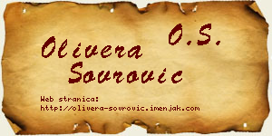 Olivera Sovrović vizit kartica